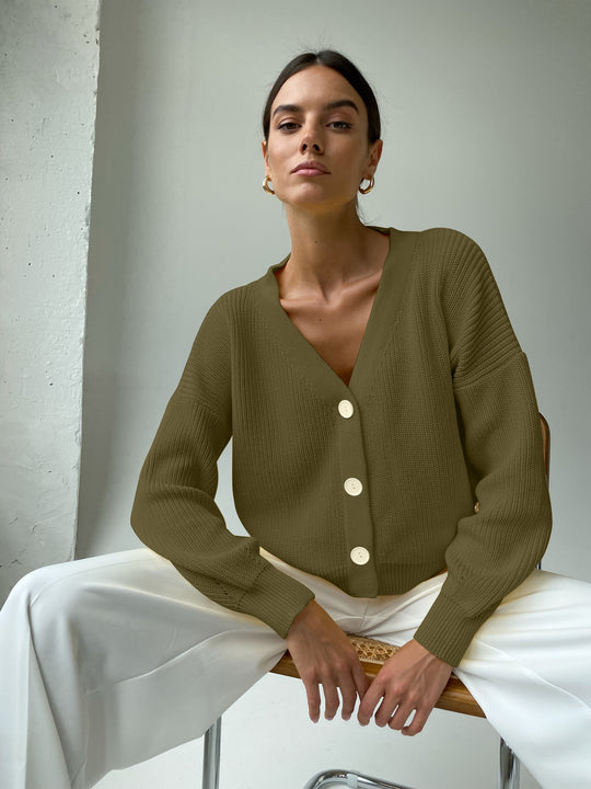 Damen lässiger Strickcardigan EB