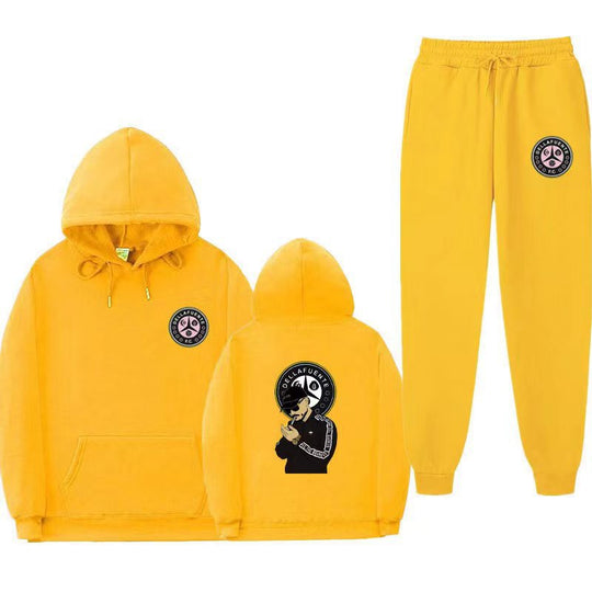 Damen Set aus Kapuzenpullover und Jogginghose mit einzigartigem Druck EB