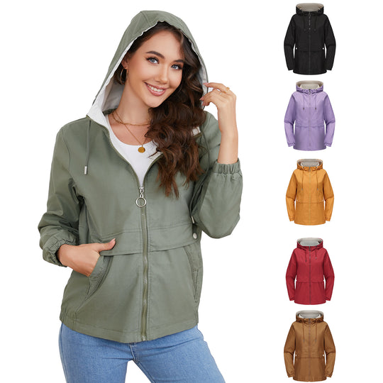 Damen modische Freizeitjacke mit verstellbarem Bund EB