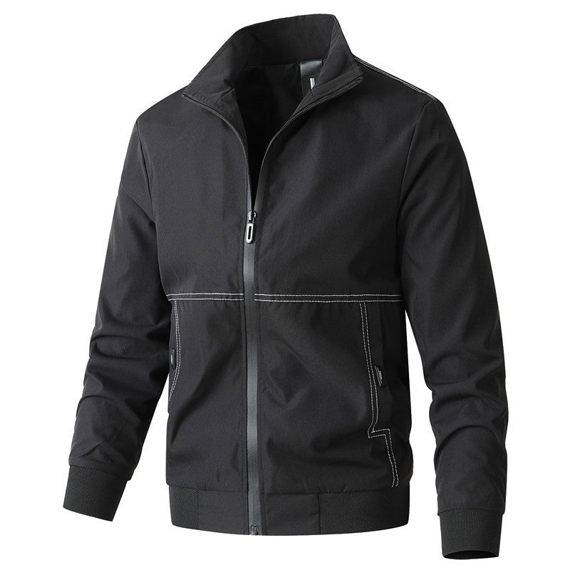 Herren sportive Übergangsjacke mit elastischen Bündchen und praktischen Reißverschlusstaschen EB