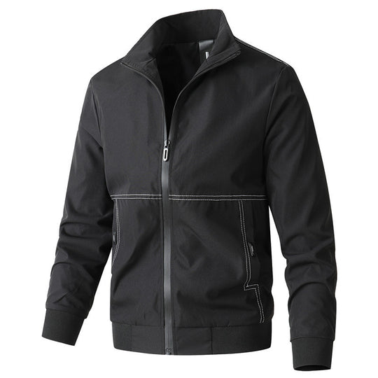 Herren sportive Übergangsjacke mit elastischen Bündchen und praktischen Reißverschlusstaschen EB