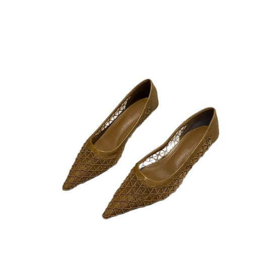 Damen Slingback Pumps mit transparentem Netzdesign EB