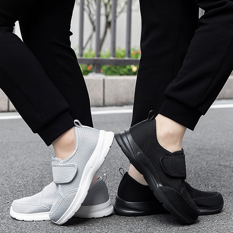 Damen bequeme Slip-On Sneakers mit Klettverschluss EB