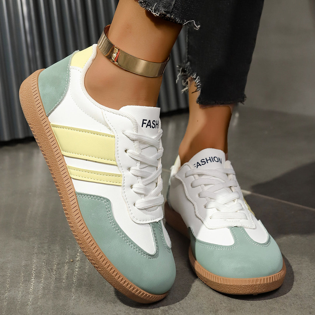Damen Sneakers mit modischem Obermaterial und strapazierfähiger Gummisohle EB