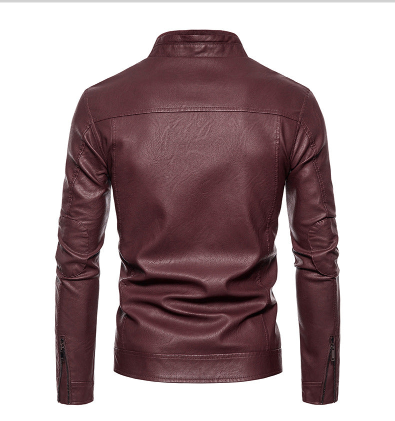 Herren jacke mit modernem Stehkragen und innovativen Reißverschlusstaschen EB