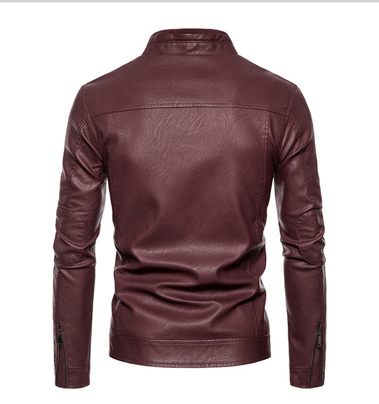 Herren jacke mit modernem Stehkragen und innovativen Reißverschlusstaschen EB