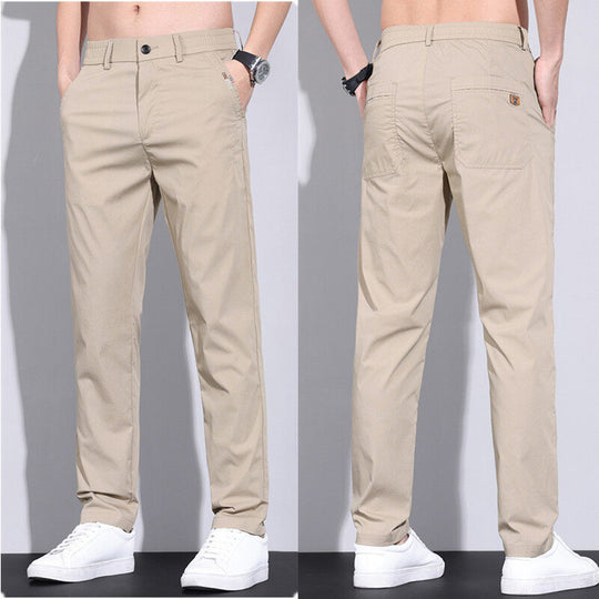 Herren modische Chino-Hose mit elastischem Bund und praktischen Seitentaschen EB