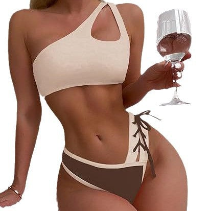 Damen Einseitiger Bikini mit trendigem Schnitt EB
