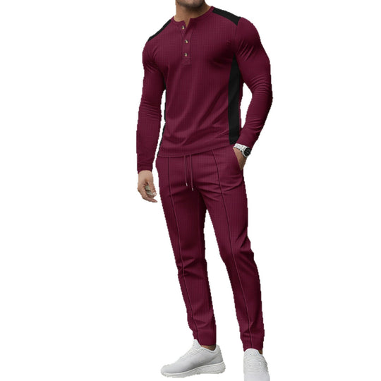 Herren Sportanzug mit moderner Knopfleiste und atmungsaktivem Material EB
