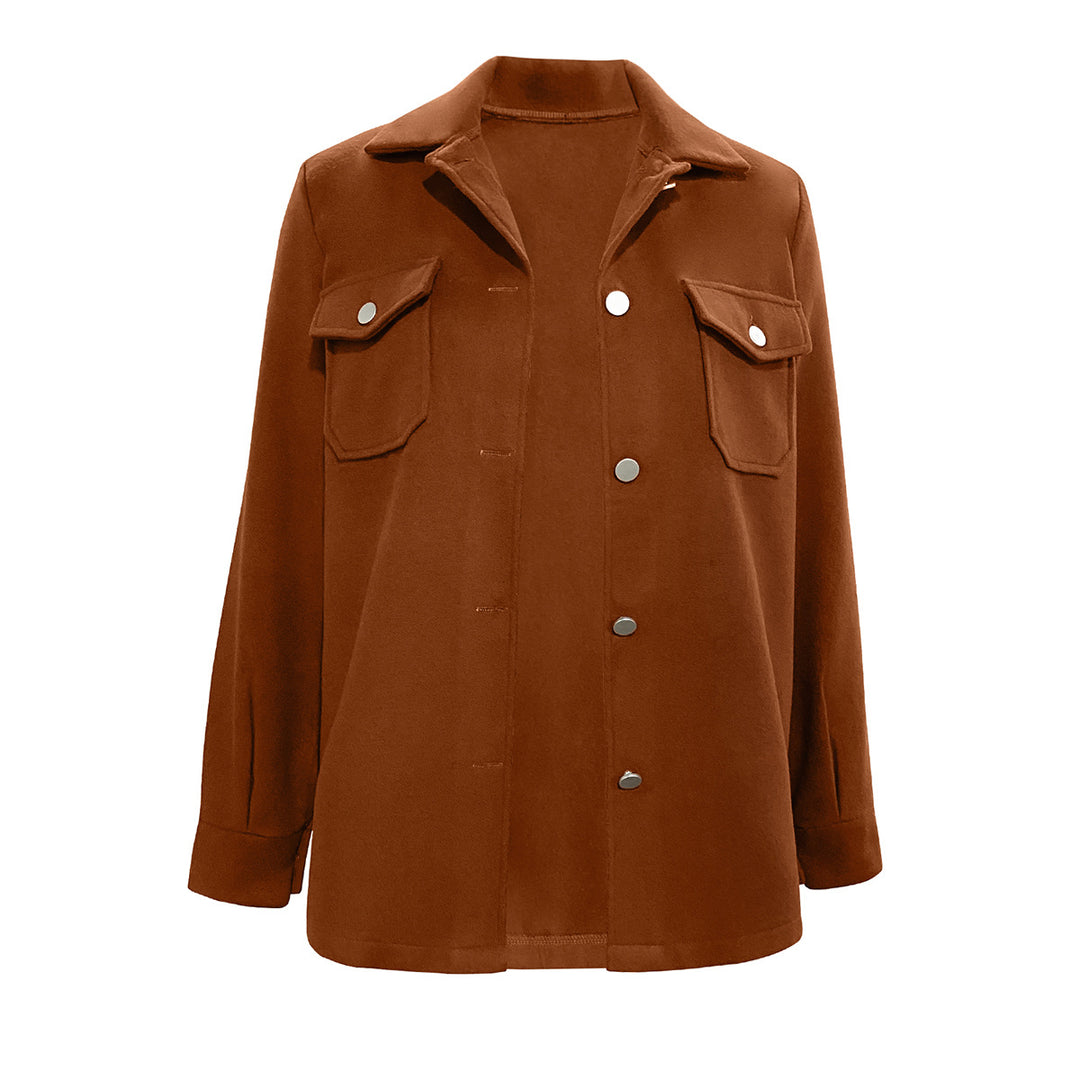 Damen Oversized Jacke aus weichem Stoff mit praktischen Taschen EB