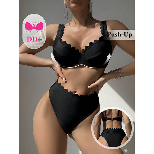 Damen Bikini-Set mit eleganten Wellenakzenten EB