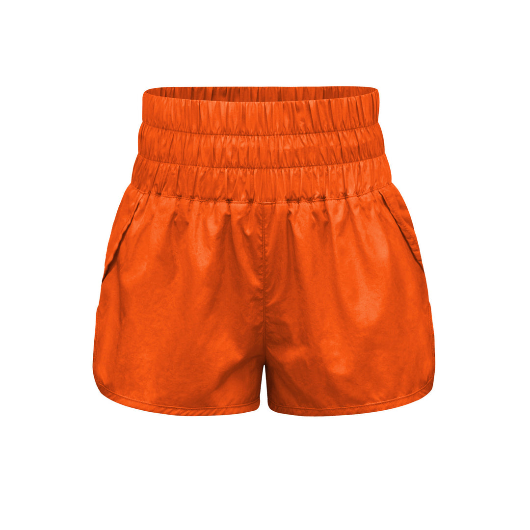 Damen sportliche Shorts mit elastischem Bund und praktischen Eingrifftaschen EB