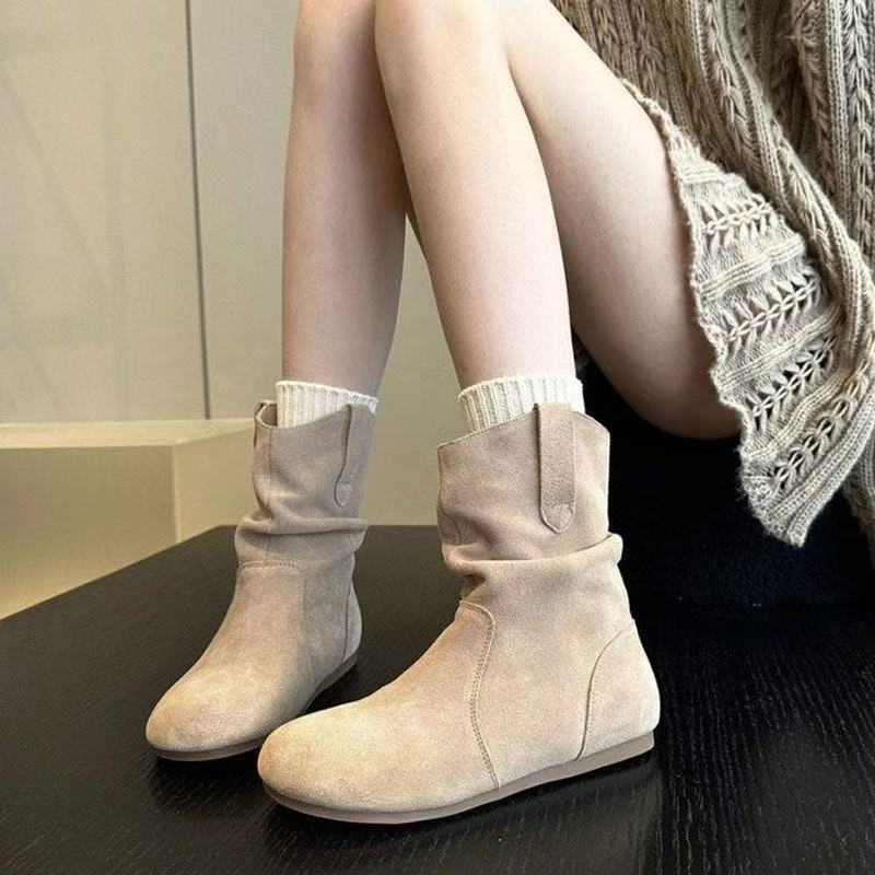 Damen Komfortable Stiefel mit lässigem Schlupfdesign EB