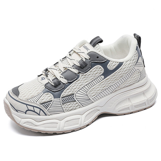 Damen Sportliche Chunky Sneakers mit dämpfender Sohle und atmungsaktivem Obermaterial EB