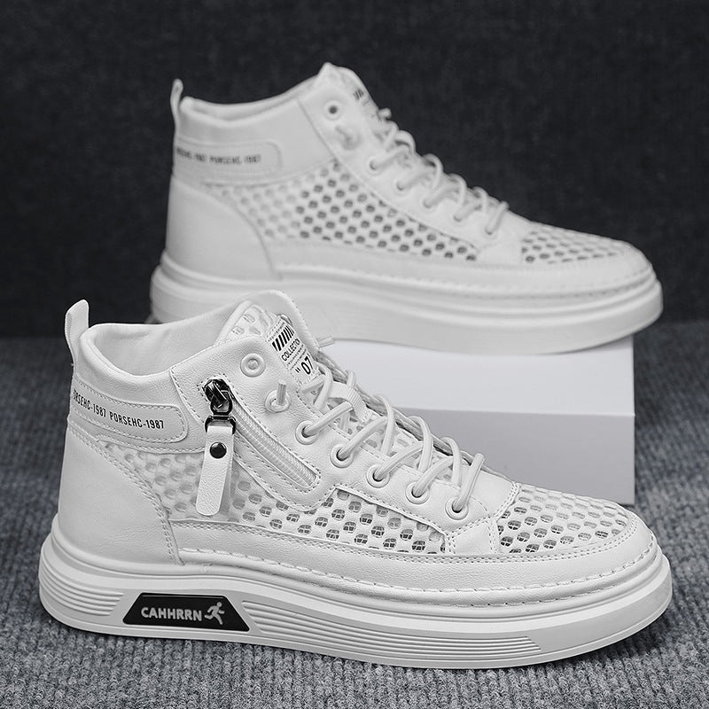Damen High-Top Sneakers mit atmungsaktivem Netzdesign und dämpfender Sohle EB