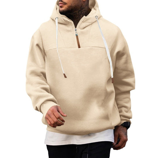 Herren lässiger Kapuzenpullover mit hochwertigem Reißverschluss und strukturiertem Stoff EB