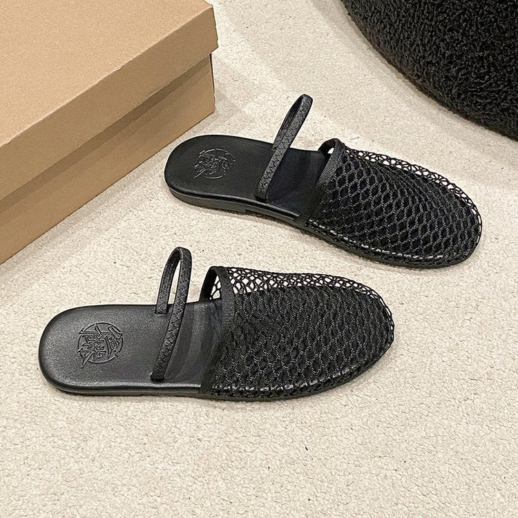 Damen komfortable und elegante offene Pantoletten EB