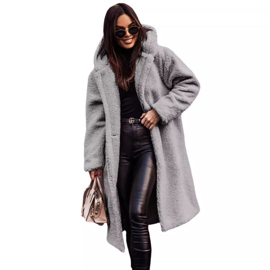 Damen kuschiger Teddy-Mantel EB
