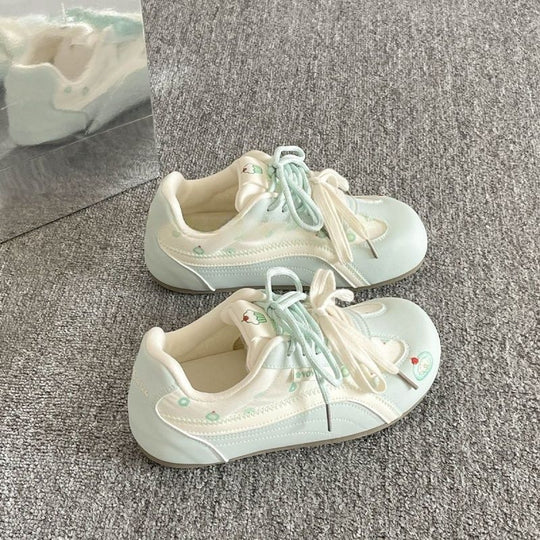 Damen Sportliche Sneakers mit individuell gestalteter Schnürung und hochwertigem Obermaterial EB