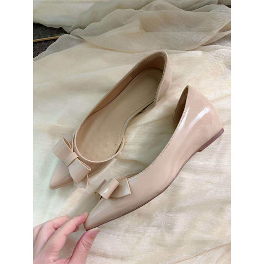 Damen elegante spitze Pumps mit dekorativem Schleifendetail EB