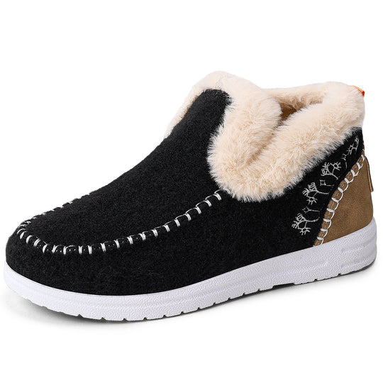 Damen Kuschelige Fleece Hausschuhe mit warmem Innenfutter EB