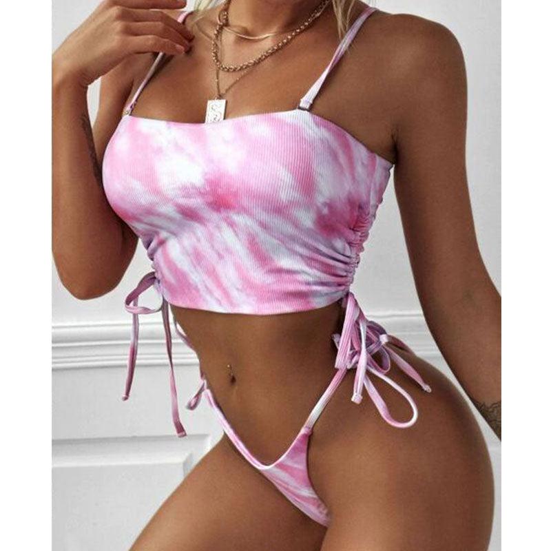 Damen Crop-Top Bikini mit verstellbaren Trägern EB
