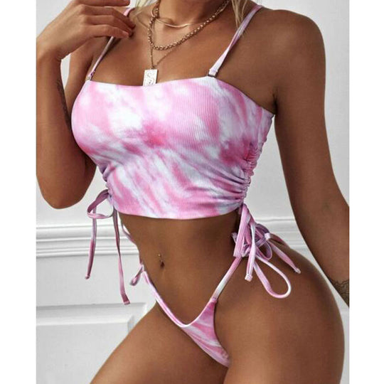 Damen Crop-Top Bikini mit verstellbaren Trägern EB