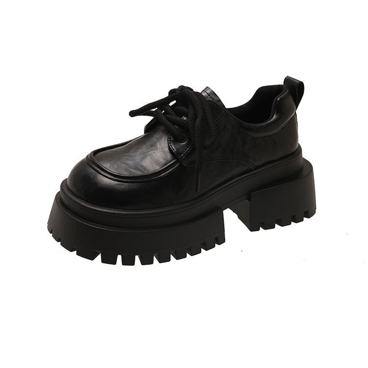 Damen Chunky Schnürschuhe mit dicker Sohle EB