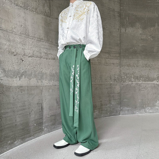 Damen Stylisches Oversized-Hemd mit feiner Stickerei und eleganten Ärmeln EB
