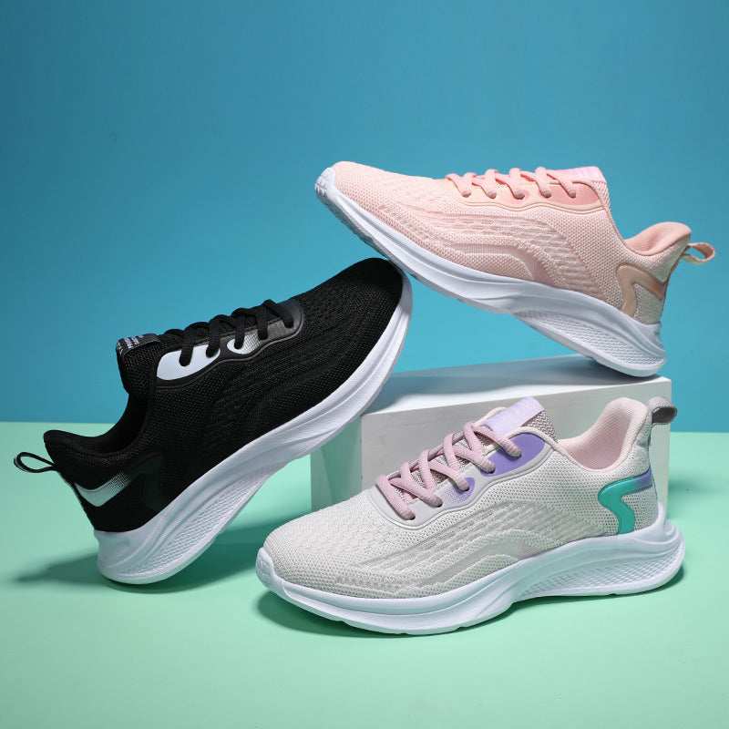 Damen Leichte und atmungsaktive Sport Sneakers mit flexibler Sohle EB