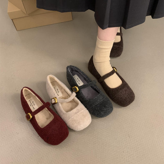 Damen bequeme Hausschuhe mit verstellbarem Riemen und weichem Innenfutter EB