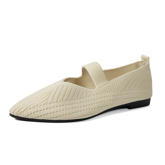 Damen Elegante Ballerinas mit durchbrochenem Design und atmungsaktivem Obermaterial EB