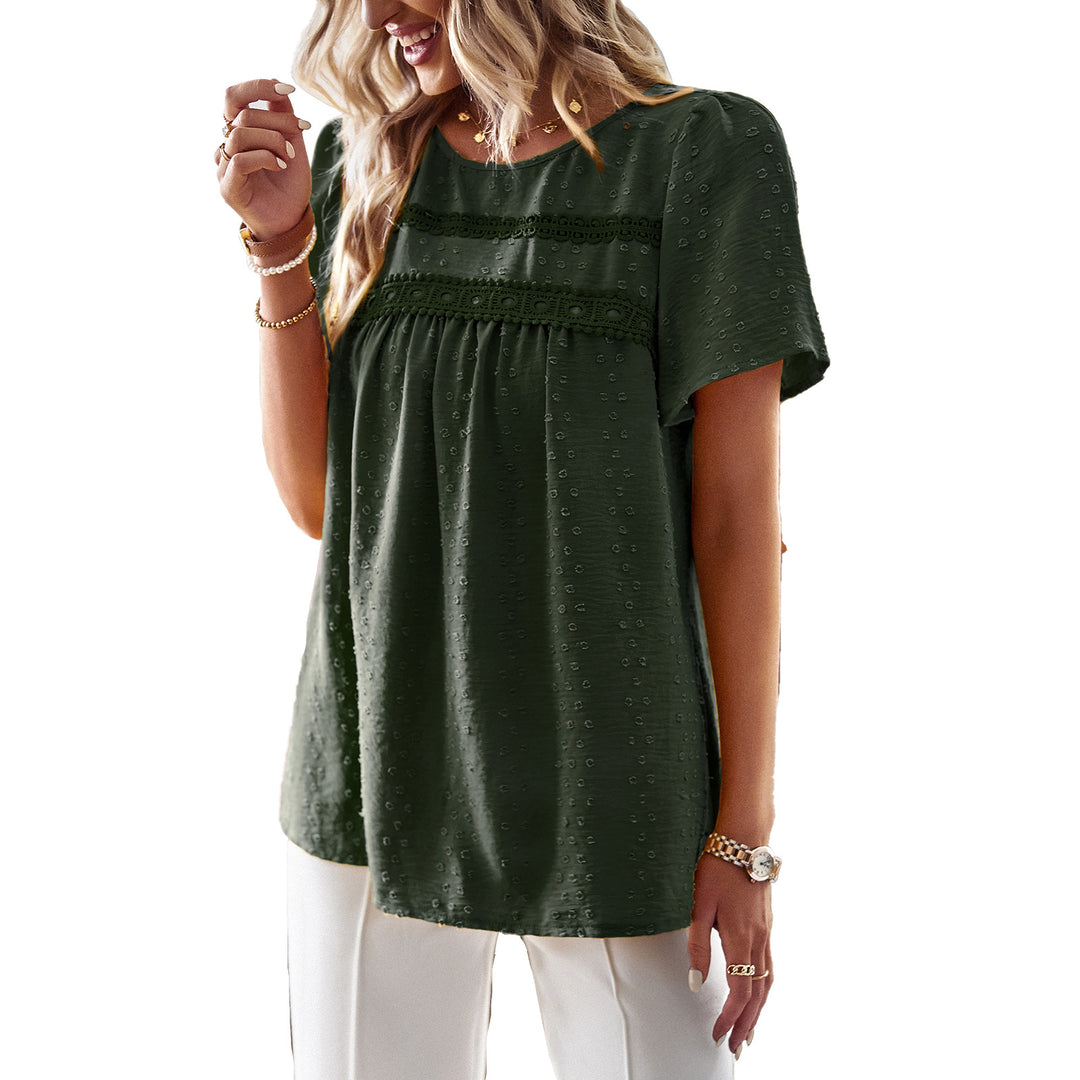 Damen Elegantes Oberteil mit dekorativen Rüschen und feinen Details EB