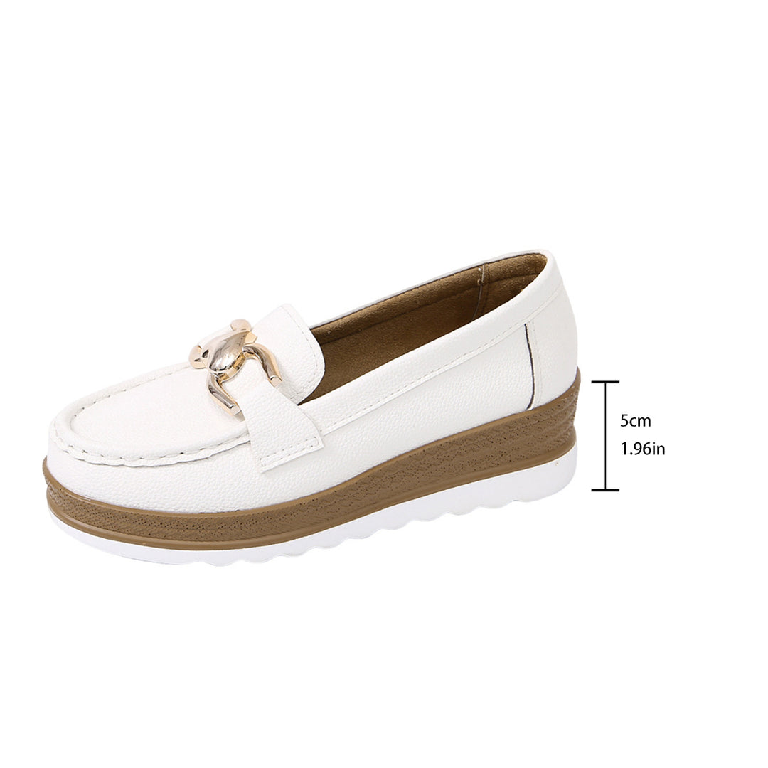 Damen Elegante Mokassins mit modischem Plateau EB
