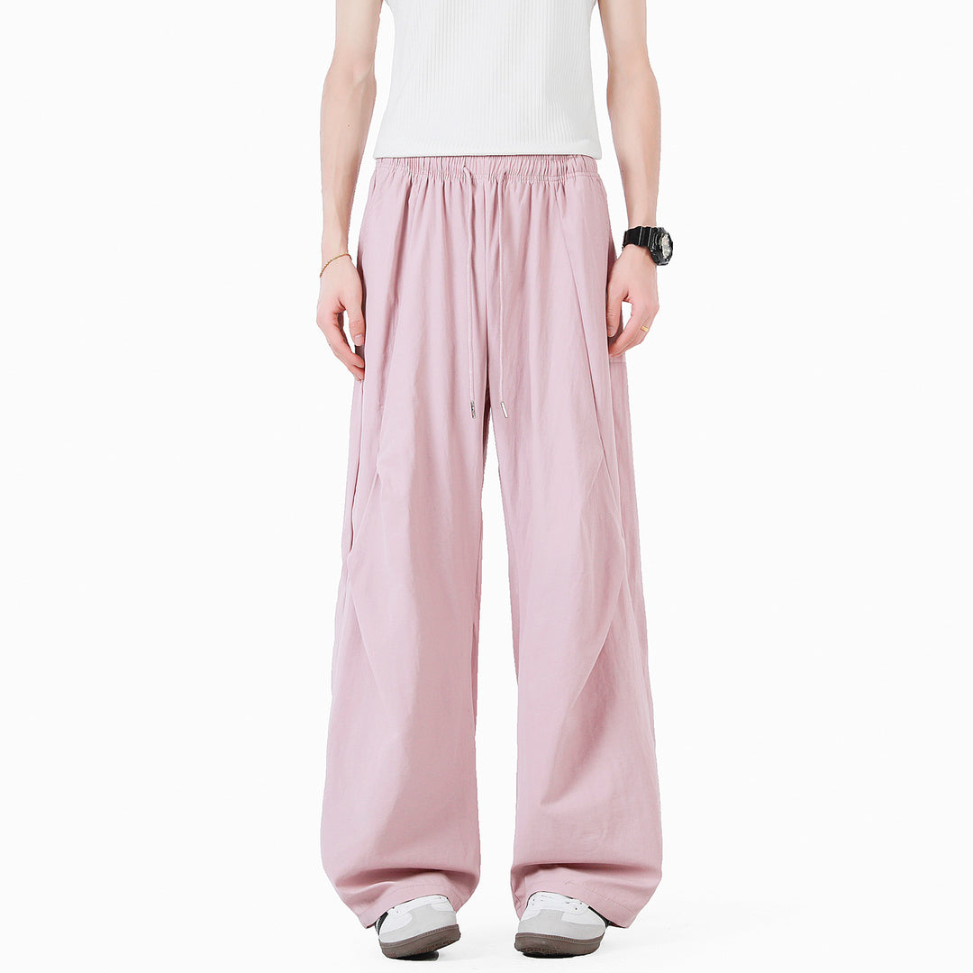 Unisex elegante Freizeithose mit hohem Bund und lockerer Passform EB