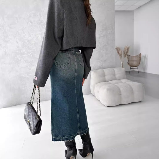 Damen Modischer Oversized Blazer aus hochwertigem Material EB