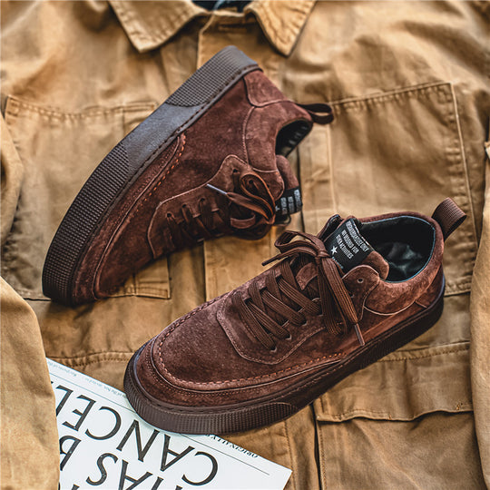 Damen Sneaker aus hochwertigem Veloursleder mit sportlicher Sohle EB