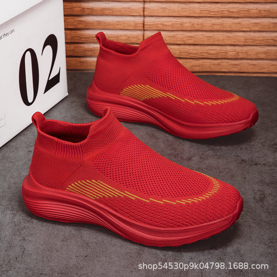 Damen Sportliche Sneakers mit elastischem Schaft und rutschfester Sohle EB