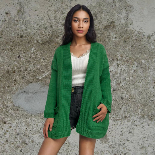 Damen strickjacke im lässigen Oversized-Stil EB