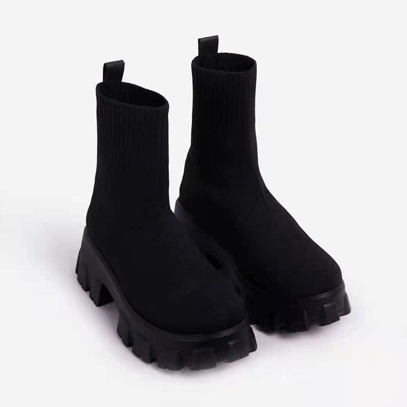 Damen Strumpfstiefel mit dämpfender Sohle und elastischem Knöchelbereich EB
