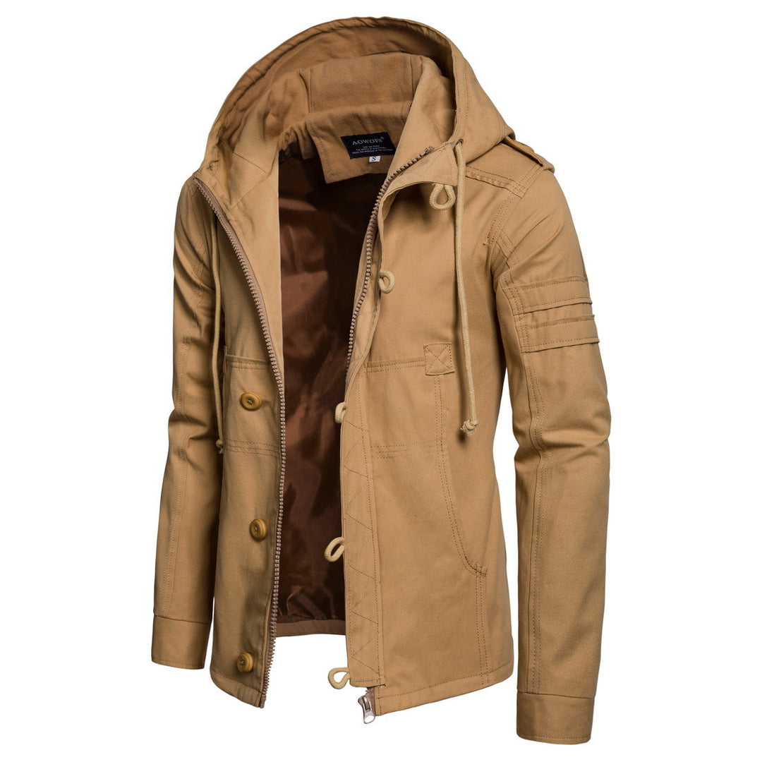 Herren funktionale Outdoor-Jacke mit hohem Kragen und praktischen Taschen EB
