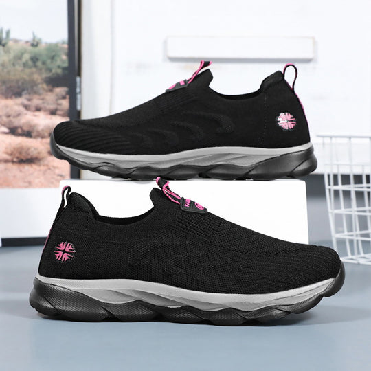 Damen Bequeme Slip-On Laufschuhe mit Elastischem Einstieg EB