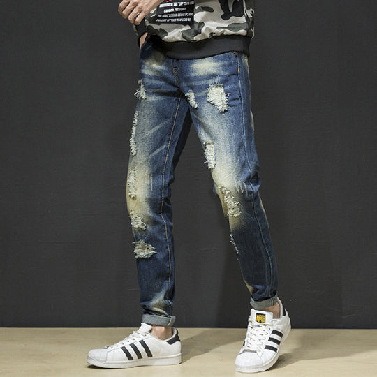 Herren lässige Jeans im Destrukturierten Look EB