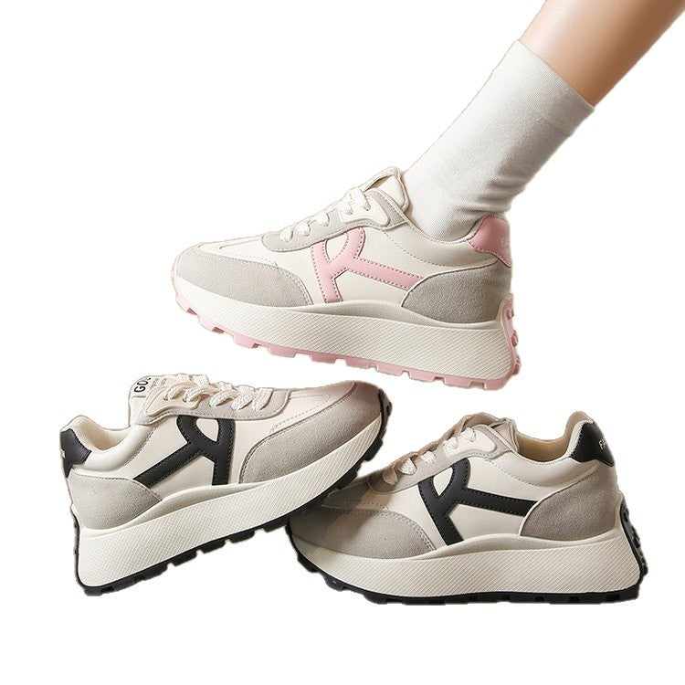 Damen sportliche Plateau-Sneaker mit stylischem Design und komfortabler Dämpfung EB