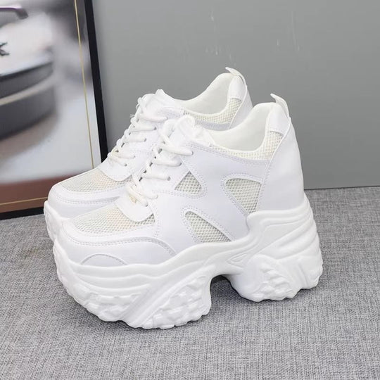 Damen Chunky Sneakers mit atmungsaktiver Mesh-Oberfläche und dämpfender Sohle EB