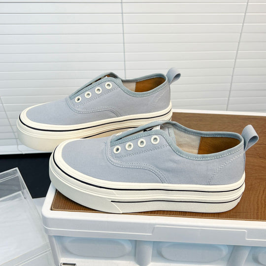 Damen lässige Canvas Sneaker mit komfortabler Innensohle und rutschfester Gummisohle EB