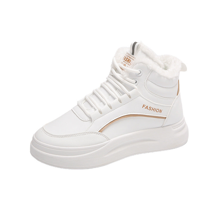 Damen High-Top Sneakers mit warm gefüttertem Kragen und rutschfester Sohle EB