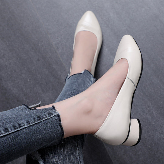 Damen Elegante und bequeme Pumps mit niedrigem Blockabsatz EB