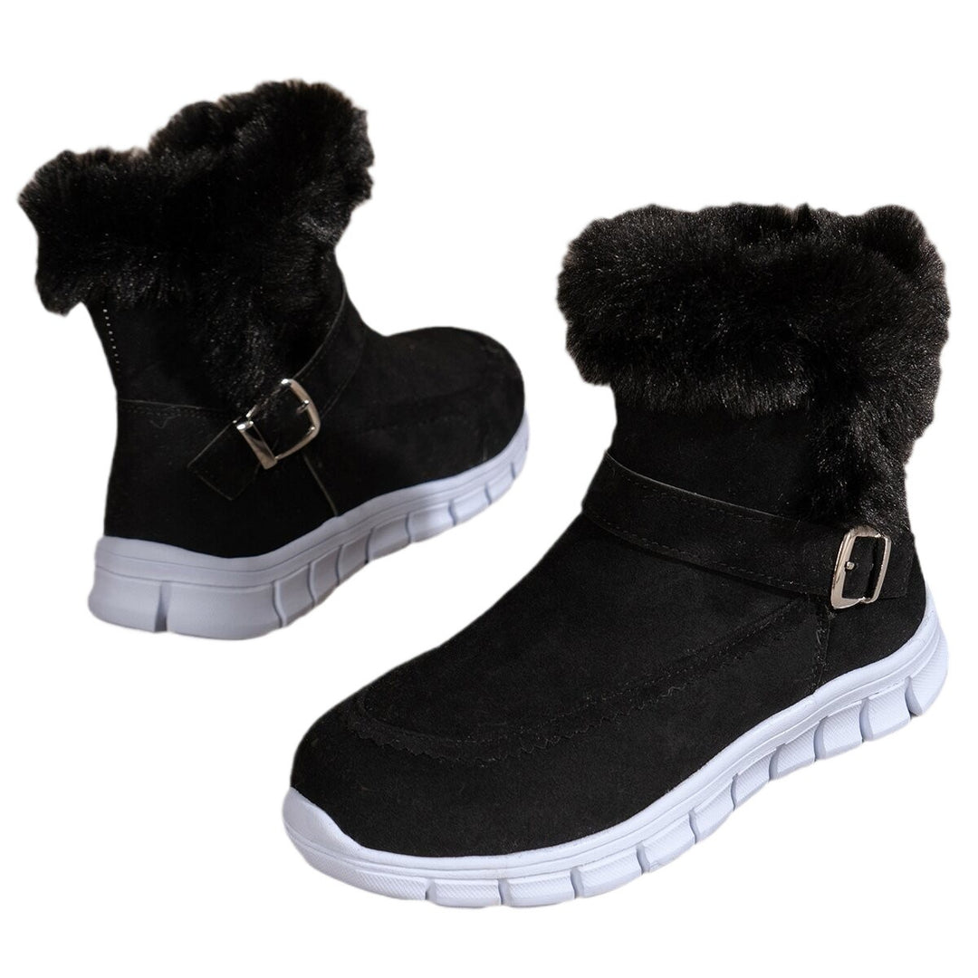 Damen Winterboots mit kuscheligem Kunstfellkragen und rutschfester Sohle EB