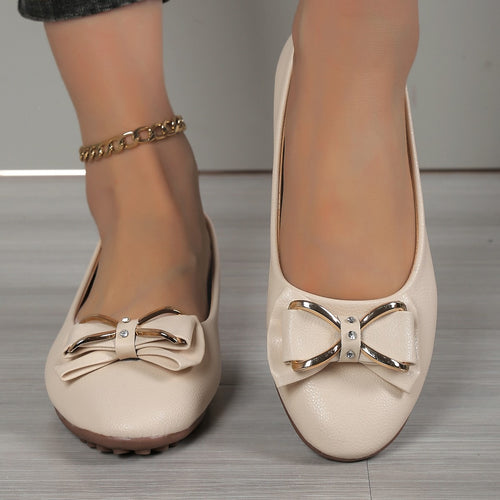 Damen Elegante Ballerinas mit modischem Schleifen-Detail EB